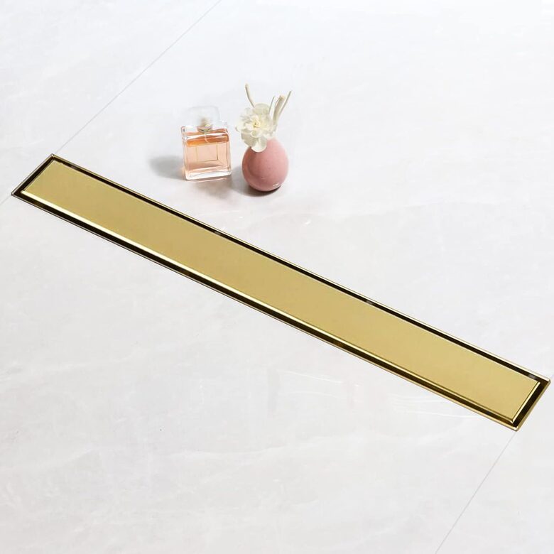 60cm universāla dušas noteka, zelta krāsā