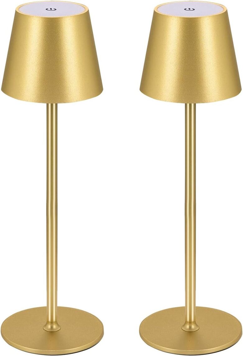 2 uzlādējamu galda lampu komplekts ar regulējamu darbību