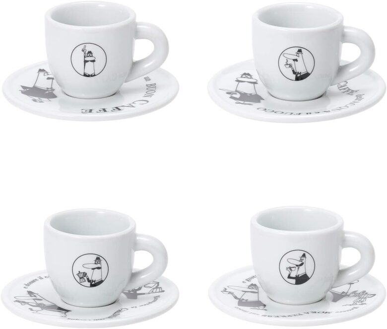 Bialetti Tazine Moka Carosello 80 ml krūzītes, 4 gab