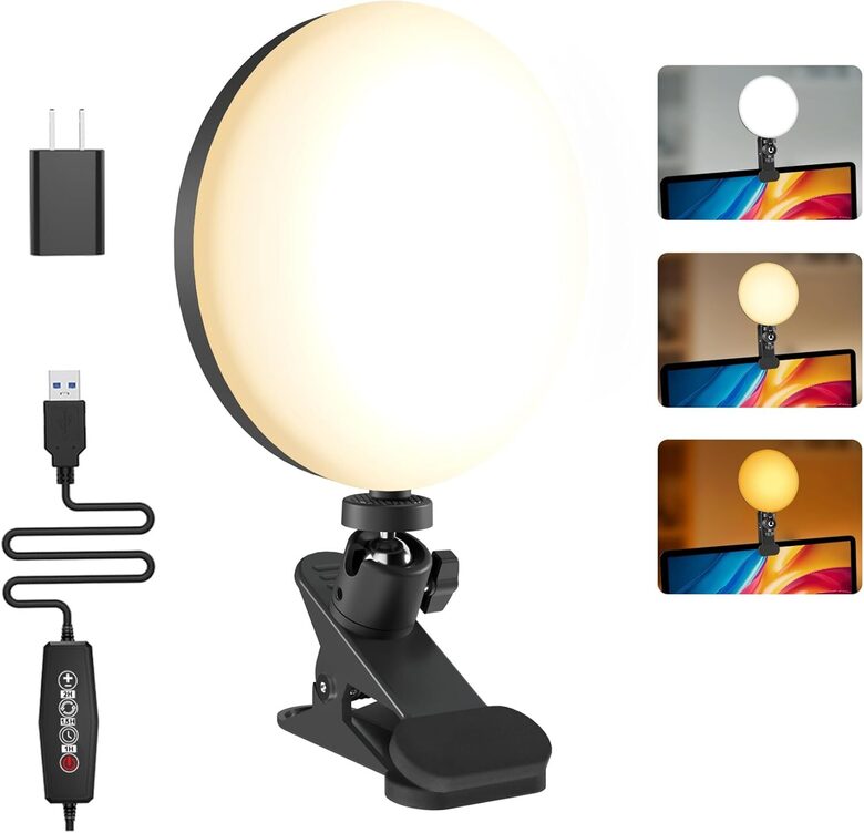 Piespraužama monitora lampa, regulējama