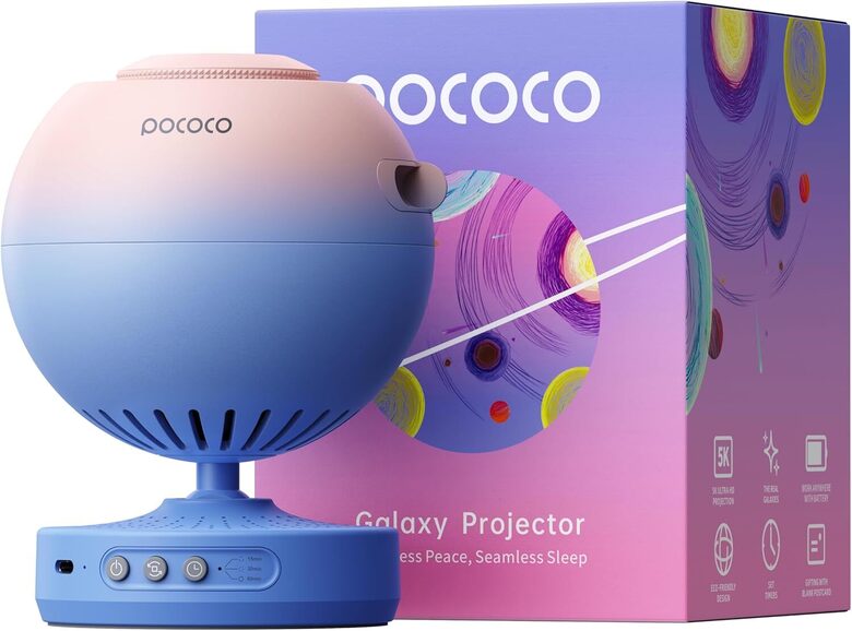 POCOCO galaktikas zvaigžņu projektors ar 4 diskiem