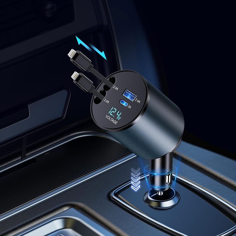 Izvelkams automašīnas lādētājs, 60 W 