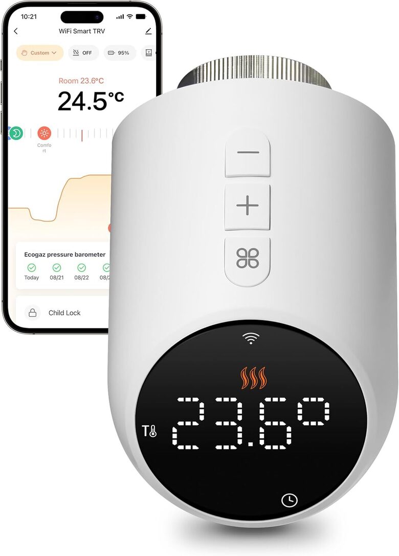 Beok radiatora termostats TRV705WiFi, viedās mājas apkures termostats