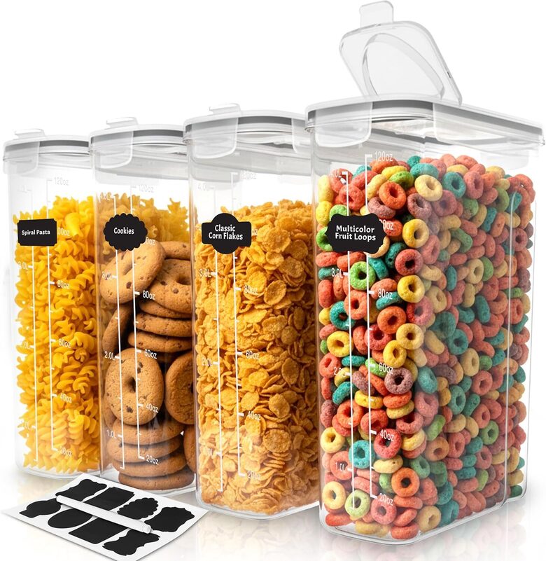 4 pārtikas uzglabāšanas konteineru komplekts, 4L