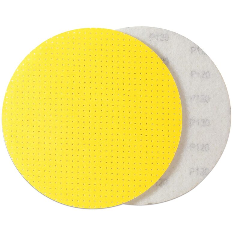 225 mm apaļas perforētas abrazīvās loksnes, 25 gab, graudainība 120