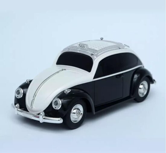 Volkswagen Beetle bezvadu Bluetooth skaļrunis ar radio, melna/balta