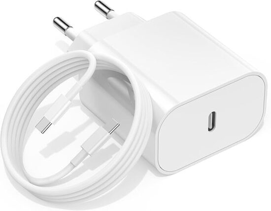 20 W USB C lādētājs un uzlādes kabelis