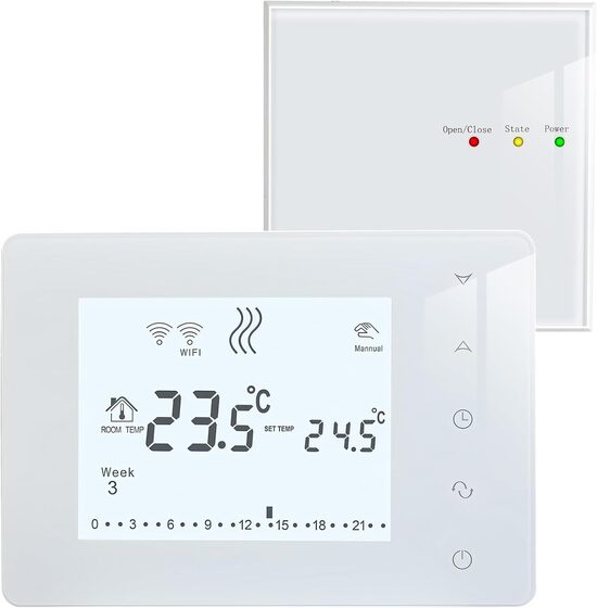 Beok BOT-X306 bezvadu(RF) programmējams LCD termostats ar uztvērēju