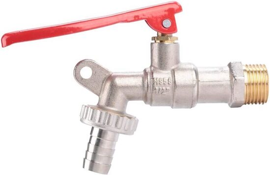 Aizslēdzams misiņa ūdens krāns ar 1/2 collu vītni