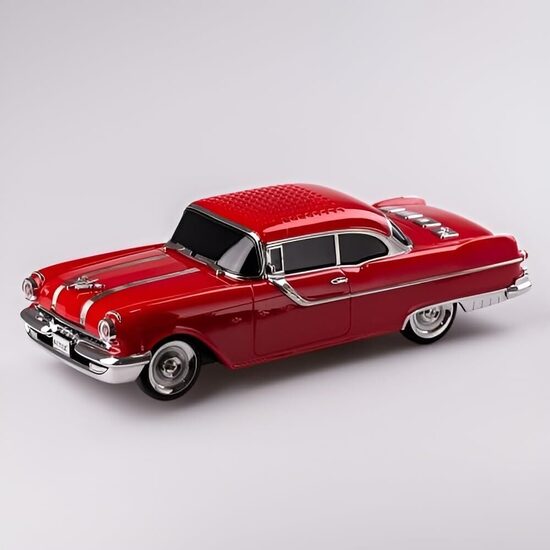 Pontiac auto formas bezvadu Bluetooth skaļrunis ar radio, sarkans 