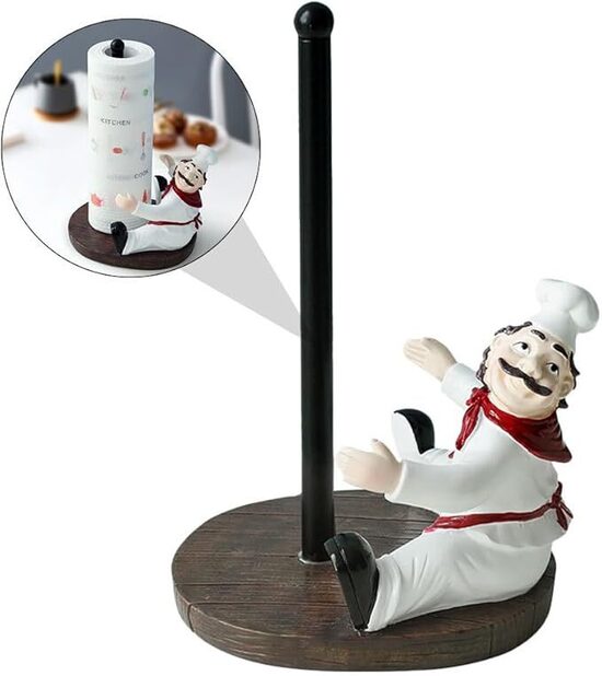 Šefpavāra figūriņa papīra dvieļu turētājs