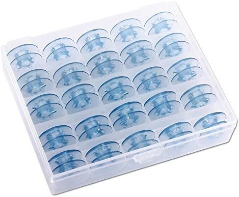 Pfaff šujmašīnu spolītes kastītē, 25 gab.