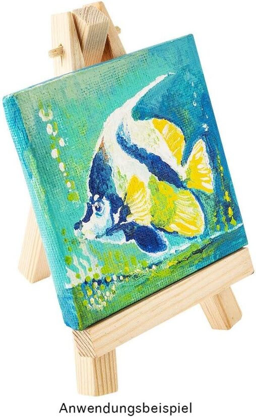 Mini molberts ar gleznošanas kanvu 7.6 x 7.6cm