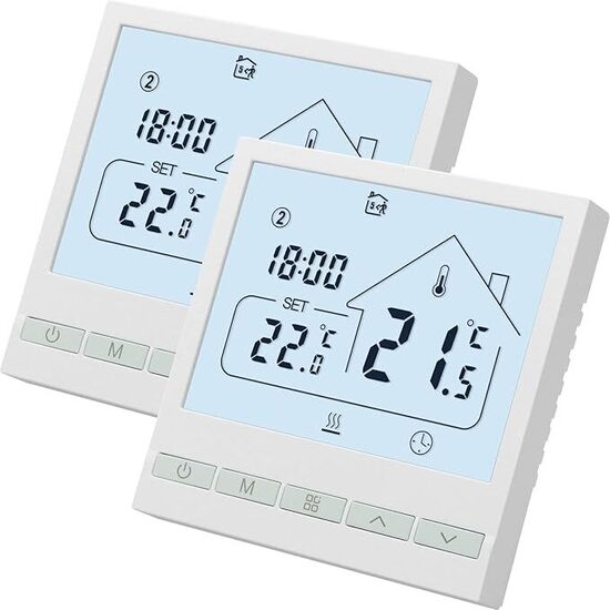 WiFi apkures termostats, 2 gab komplekts