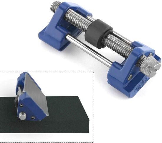 Metāla instrumentu asināšanas vadotne fiksētam leņķim