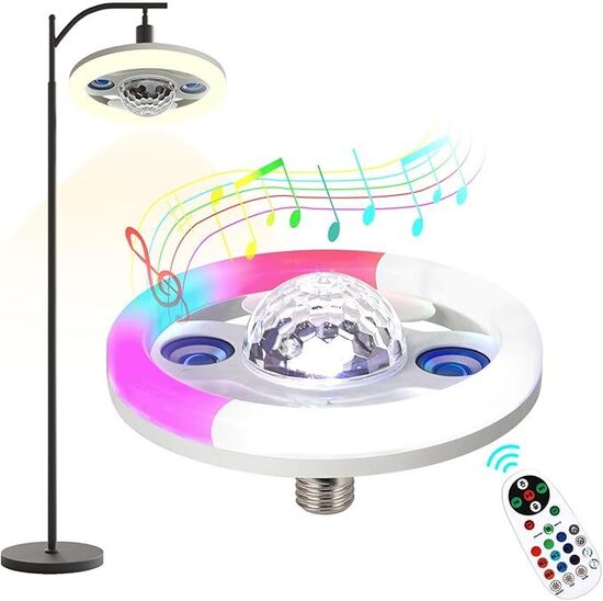 LED ballīšu gaismas ar Bluetooth skaļruni, ar statīvu