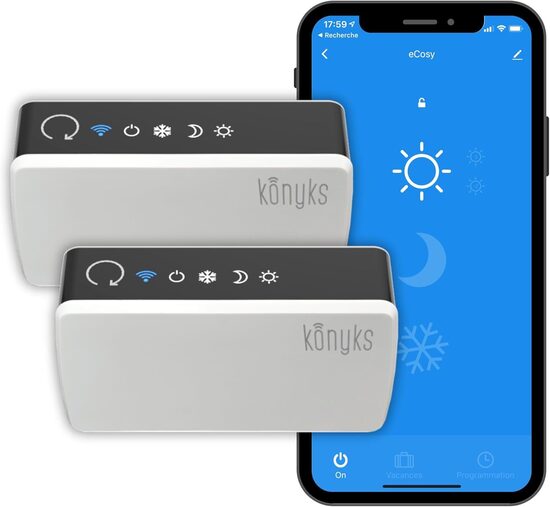 2 Wifi vadības bloku komplekts elektriskajiem radiatoriem