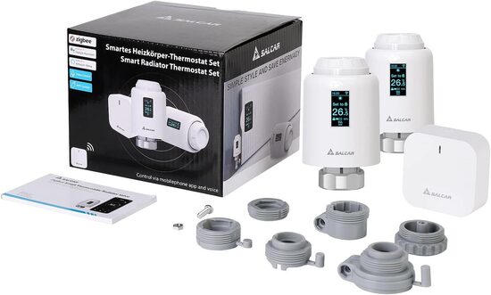 SALCAR viedais radiatora termostats, saderīgs ar Amazon Alexa un Google Assistant, programmējams