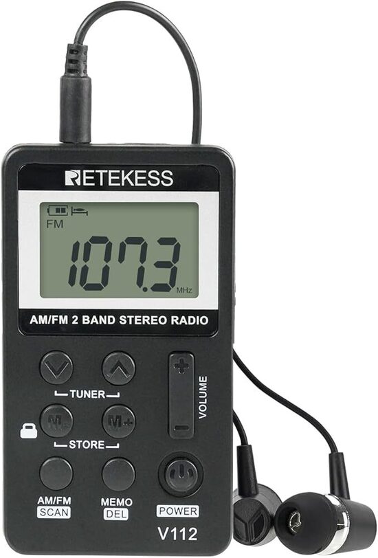  Mini kabatas uzlādējams FM radio