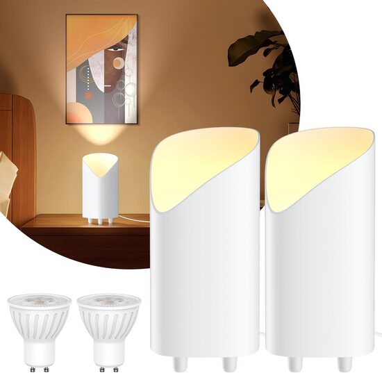 2 LED stāvlampas prožektori, 7W, GU10, baltas