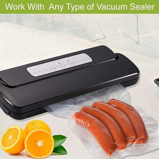 Vakuuma pārtikas maisiņi 100 gab 30x40cm,ar reljefu, 90 μm/102 μm