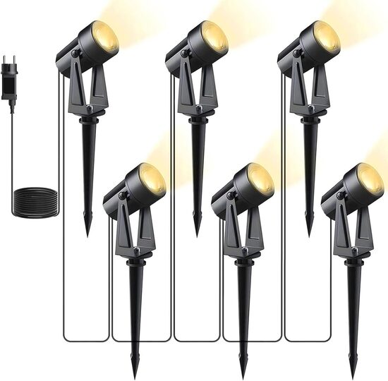 LED dārza apgaismojums, 6 gab., 20 m