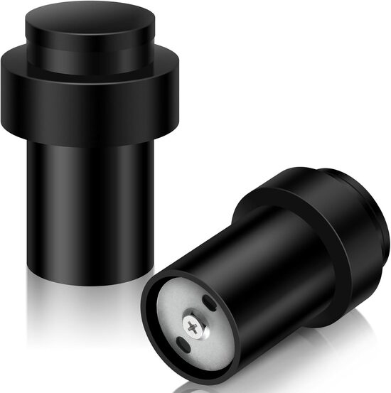 Durvju atdures, stiprināmas pie sienas vai grīdas, 2 gab, melnas