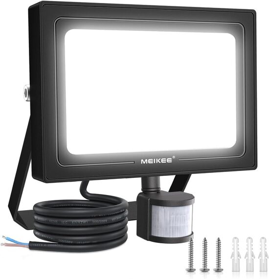 50W LED prožektors ar kustības detektoru, IP66