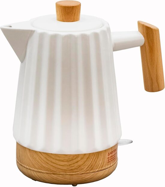 Keramikas tējkanna ar koka rokturi 1,7 L