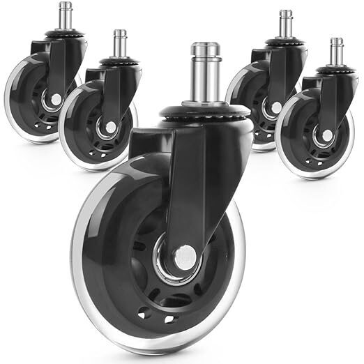 Biroja krēsla riteņi 11 mm x 22 mm