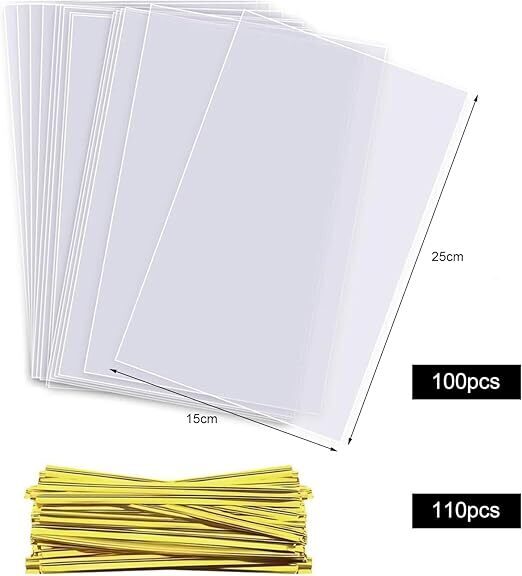 Caurspīdīgi celofāna maisiņi 15x25cm