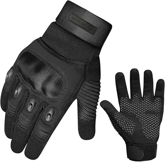 Melni unisex motociklu cimdi M