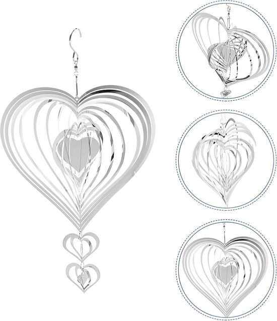 Sirdsveida nerūsējošā tērauda vēja zvans