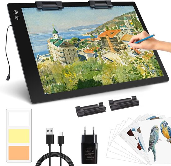  LED gaismas paliktnis A2, uzlādējams, 60 x 40 cm