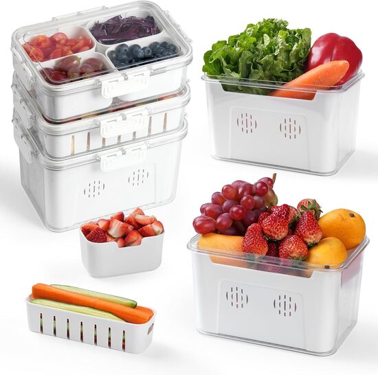 Plastmasas uzglabāšanas konteineru komplekts