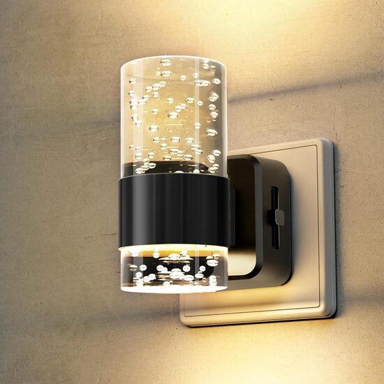 Kontaktligzdas lampiņa ar krēslas sensoru, akrila