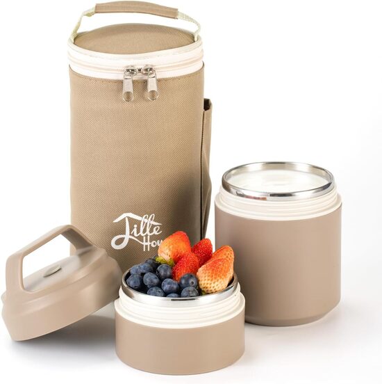 600 ml izolēta, sakraujama termiskā pusdienu kastīte