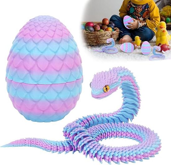 Rotaļlieta 3D drukāta čūska 