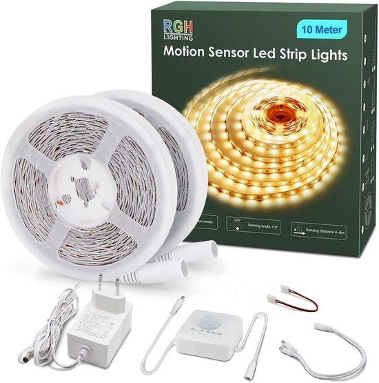 LED lenta 10M ar kustības sensoru/gaismas sensoru