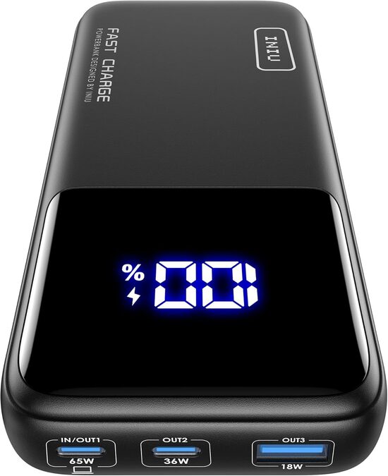 65W 20000mAh ātrās uzlādes pārnēsājams lādētājs