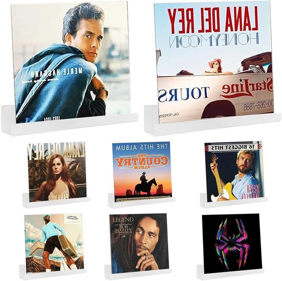 8 vinila plašu sienas plauktu iepakojums, balti