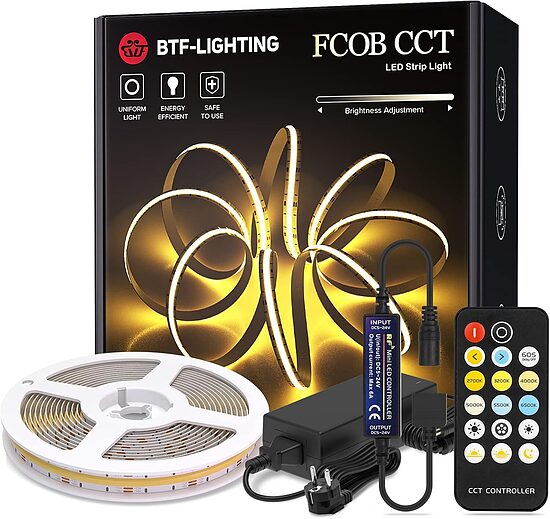 BTF-LIGHTING COB 24V LED lentas komplekts