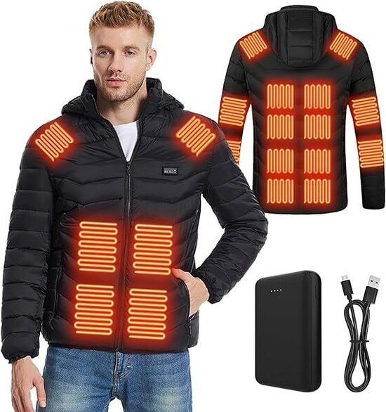 Apsildāma jaka ar 10000 mAh akumulatoru, S izm.