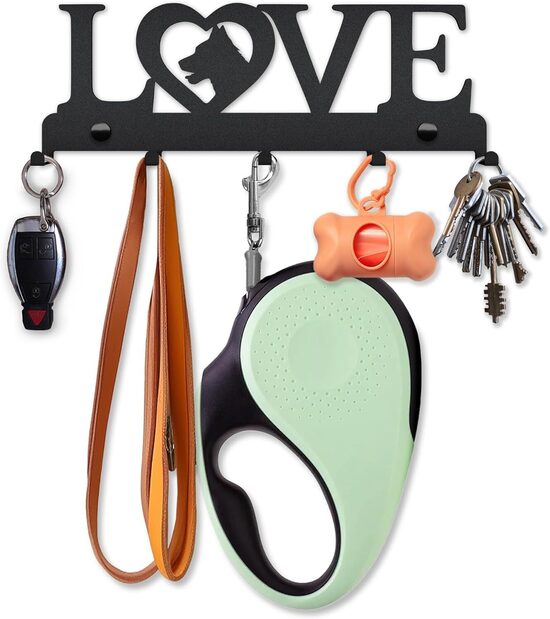 Metāla atslēgu turētājs, melns