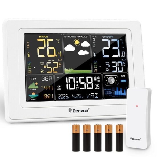 Geevon meteoroloģiskā stacija ar bezvadu āra sensoru