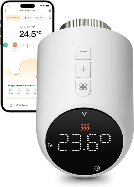 Beok radiatora termostats TRV705WiFi, viedās mājas apkures termostats