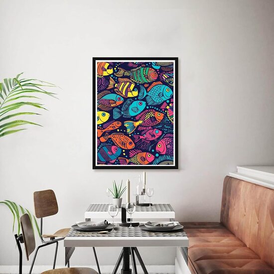 Dimanta mozaīka Zivis 30 x 40 cm