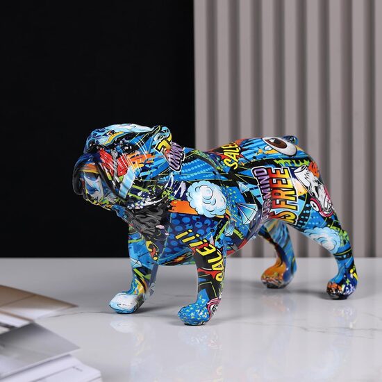 Grafiti mākslas buldoga statuete