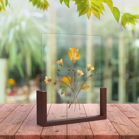 20x25 cm divpusējs foto rāmītis ar koka pamatni