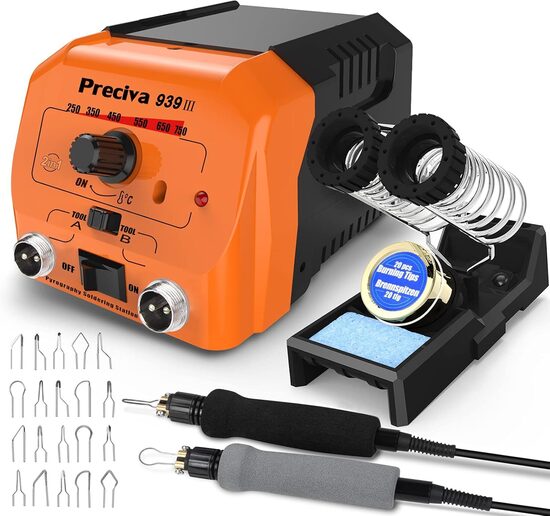 Pirogrāfijas iekārta ar 2 darba pildspalvām, ar 20 uzgaļiem, 250-750°C